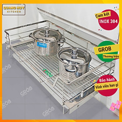 Giá xoong nồi inox 304 nan dẹt chính hãng Grob bảo hành vĩnh viễn han gỉ
