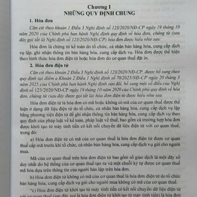 Sách Quy định chi tiết về Hóa Đơn, Chứng Từ theo Luật QUẢN LÝ THUẾ áp dụng trong các loại hình Doanh Nghiệp theo Nghị định số 70/2025/NĐ-CP (V2562T)