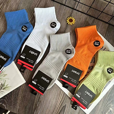5 đôi tất nam cổ ngắn style thể thao kháng khuẩn Sport 5 màu