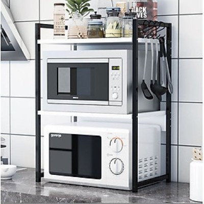 Kệ lò vi sóng đa năng HG FURNITURE  Chân sắt sơn tĩnh điện,mặt ván công nghiệp loại 2 tầng