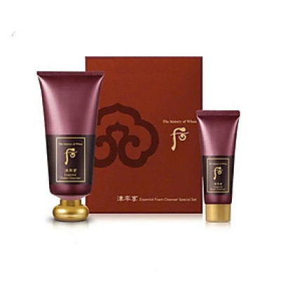 Bộ Sữa Rửa Mặt Dưỡng Ẩm Da Whoo Jinyulhyang Essential Cleansing Foam 180ml + 40ml