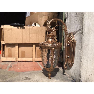 Ảnh thật -Đèn tường mạ đồng, đèn tường ngoài trời, đèn decor, đèn trang trí,đèn sân vườn, đèn treo cột, đèn chùa mạ đồng