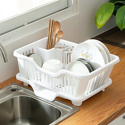 Rỗ , Khay Úp Chén Đĩa Có Khay Hứng Nước GROFA - Giao màu ngẫu nhiên