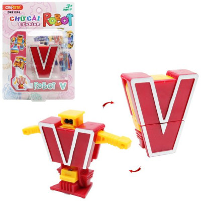Đồ Chơi Lắp Ráp Biến Hình Robot Chữ Cái V - Cresta DK81247