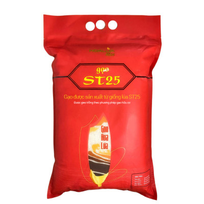 Gạo ST25 Hoa Lúa túi 5kg - Dẻo nhiều, mềm cơm, hương thơm đặc trưng
