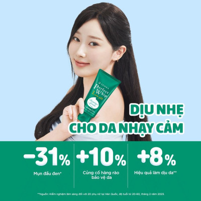 Sữa Rửa Mặt Rau Má Lành Tính Senka Perfect Whip Low pH Calming Cica 100g