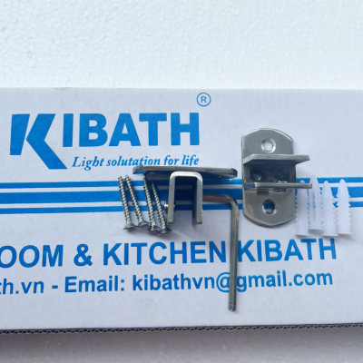 Kệ Kính Cường Lực Kibath Trục Đúc Bas U Chống Xệ Inox 304