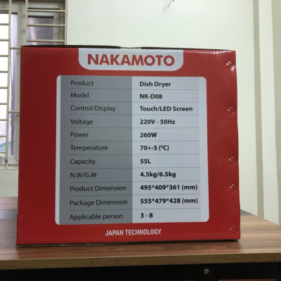 Máy sấy diệt khuẩn bát đĩa Nakamoto NK-D08- Hàng chính hãng 