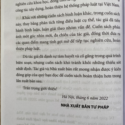 Bình luận khoa học Luật Ban hành văn bản quy phạm pháp luật năm 2015 (được sửa đổi, bổ sung năm 2020) - Lý thuyết, thực định và thực tiễn