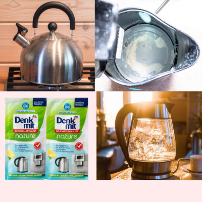 Bột tẩy cặn bình đun nước, Ấm siêu tốc, máy pha cà phê Denkmit của Đức 2 gói - Hàng chính hãng