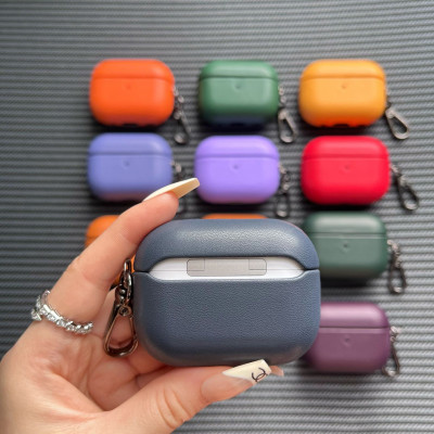 Bao Case da PU Trơn cho Airpods 4 - Hàng Chính Hãng