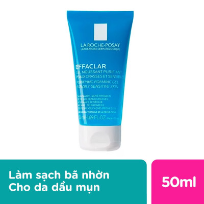 Gel Rửa Mặt Tạo Bọt La Roche-Posay Effaclar Cho Da Dầu Nhạy Cảm 50ml