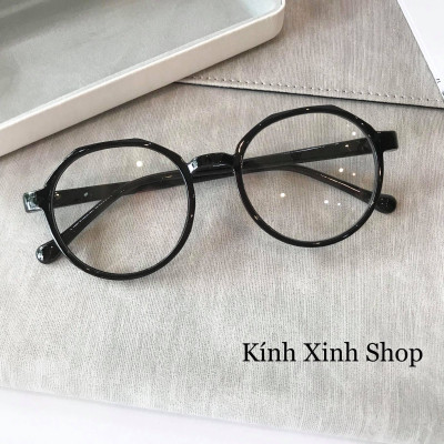 Kính Mắt Chống Ánh Sáng Xanh Dáng Tròn Không Độ