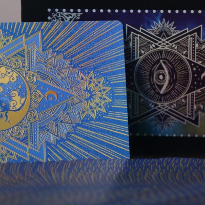 Bài tarot god foild xanh dương mạ kim
