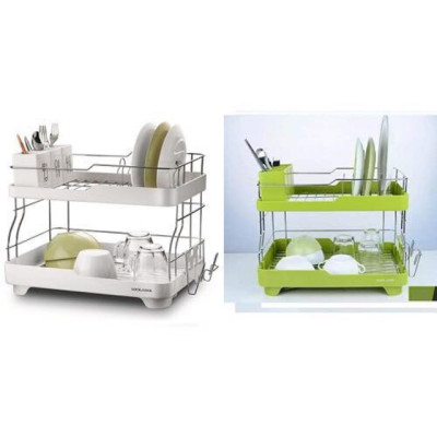 Kệ Úp Chén Bát (Chén Dĩa) 2 Tầng Bằng INox Cao Cấp LDR2001 (cam kết hàng chính hãng)