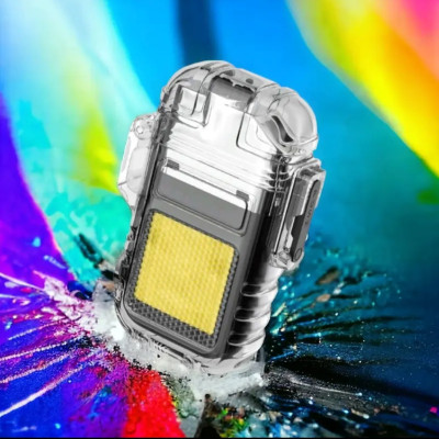 Bật Lửa Điện Cao Cấp 3 in 1. Kiêm Đèn Pin LED 3 Chế Độ, Móc Khoá Tiện Lợi,  Sạc Nhanh Type C, Chống Nước IPX6