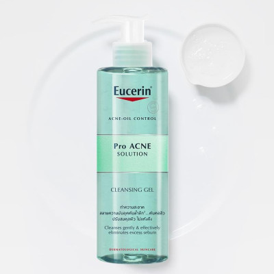 Eucerin Pro ACNE Solution Cleansing Gel: Gel Rửa Mặt Da Mụn (400 ml)