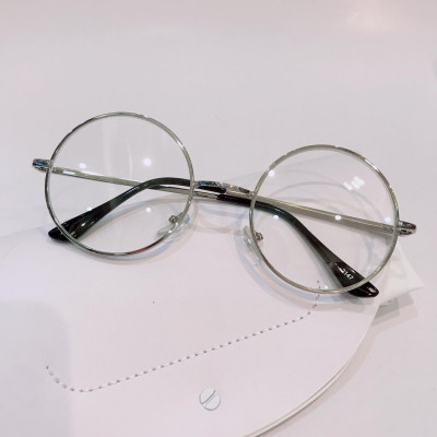 Kính Thời Trang Mắt Tròn Unisex Kim Loại
