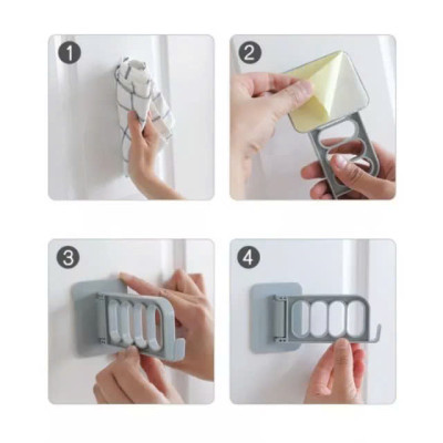 Combo 2 Móc Treo Đồ Dán Tường Móc Dán Tường Xếp Gọn