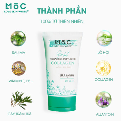 SỮA RỬA MẶT - NGỪA MỤN COLLAGEN - MOC