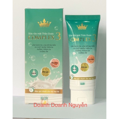Sữa rửa mặt Thảo dược Complex 3 Kingphar , tube 100g