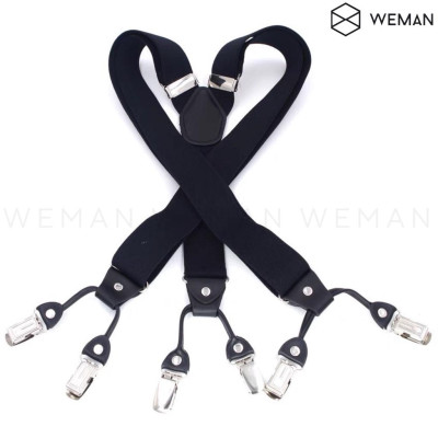 Suspender nam, Dây đai chữ Y bản 3,5cm đai 3 khóa chất liệu cao cấp WEMAN - SPD2201