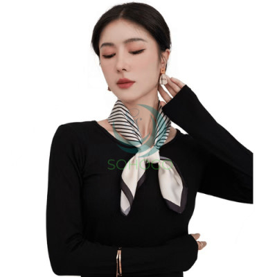 Khăn lụa quàng cổ áo sơ mi, công sở 70cm- Khăn bandana lụa vuông- Khăn choàng cổ size 70x70cm- CHỌN MẪU