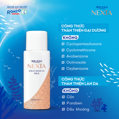 Serum chống nắng ngăn sạm, nám da Skin Aqua Nexta Shield Serum UV Essence SPF50+ PA++++ 50g ( dạng sữa)