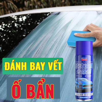 Bình Xịt Tạo Bọt Tẩy Màng Dầu, Canxi, Vết Ố Trên Kính Ô Tô - Công Nghệ Nano Chống Bám Nước