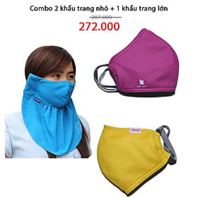 COMBO KHẨU TRANG LỚN + 2 KHẨU TRANG NHỎ 3 LỚP