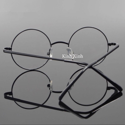 Gọng Kính Mắt Tròn Kim Loại Phong Cách Cổ Điển - Đường kính 43