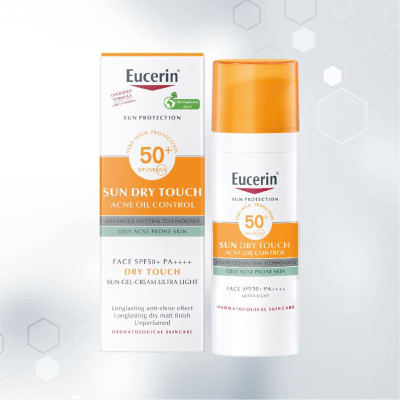 Kem Chống Nắng Eucerin Cho Da Nhờn Mụn Sun Dry Touch SPF50+ PA+++ 50ml