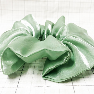 Cột tóc scrunchies xanh bích cánh lớn - Cột tóc lớn - cột tóc xanh bích - cột tóc ánh kim