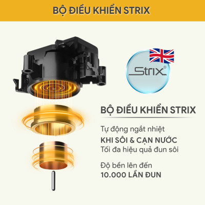 Ấm Đun Siêu Tốc BlueStone KTB-3456 1.5 Lít 1800W - Hàng Chính Hãng