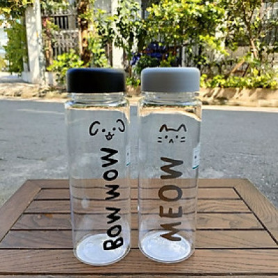 Bình nước tritan Yamada Bow Wow | Meow 500ml - Hàng Nội Địa Nhật Bản