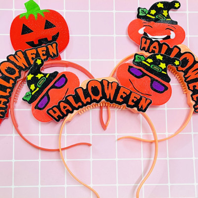 Bờm bí ngô có đèn hoá trang halloween/ Bờm tóc chơi halloween 