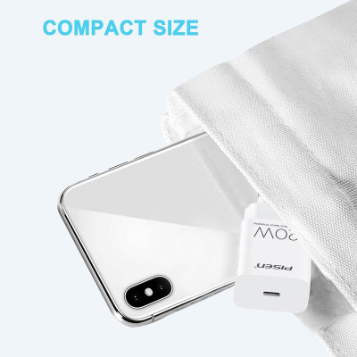 Củ Sạc Pisen Quick - Mr White USB-C 20W - Pisen TS-C135