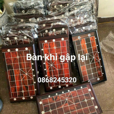 Combo bộ bàn cờ tướng gỗ trắc kt 58×60×3.5cm kt quân 4.5×1.5cm đẹp long lanh 