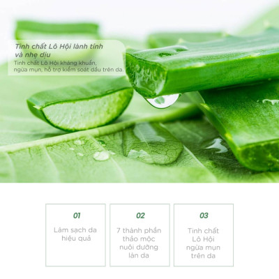 Sữa Rửa Mặt VACCI Tinh Chất Lô Hội 180ml - Làm Sạch Da - Cấp Ẩm - Giảm Tình Trạng Mụn Cám - Mụn Đầu Đen