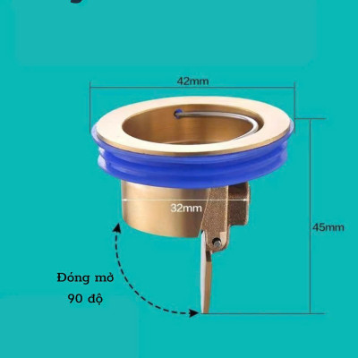 COMBO 2 Cái Nắp Đậy Cống Thoát Nước Nhà Tắm Bằng Đồng – Ngăn Mùi, Chống Côn Trùng Hiệu Quả