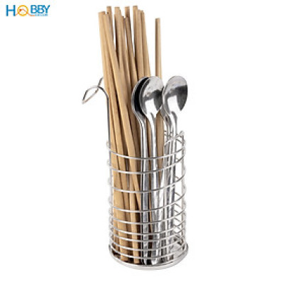 Ống đựng đũa muỗng gắn vào thành kệ chén inox 304 Hobby home decor OD1