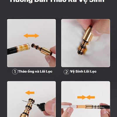 Bộ Tẩu Lọc Thuốc 5 in 1 Bảo vệ Sức Khỏe, Dùng Cho Tất Cả Các Size Nhỏ - Trung Bình - Thông Thường