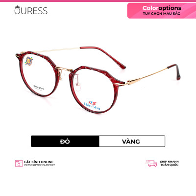Gọng kính tr90 phối càng hợp kim cao cấp bền đẹp thời trang nam nữ Ouress 9395