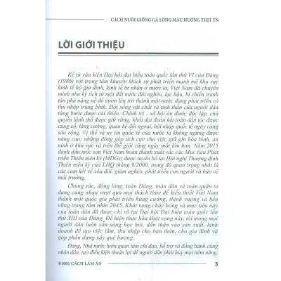 Sách - Cách Nuôi Giống Gà Lông Màu Hướng Thịt TN - NXB Nông Nghiệp