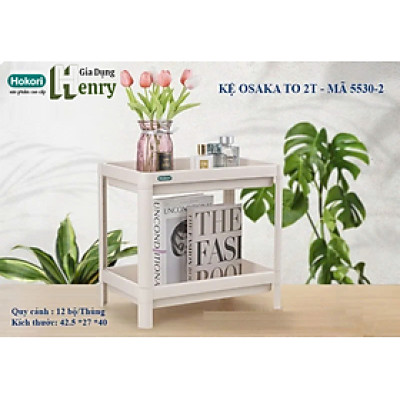Kệ đa năng chữ nhật Osaka HOKORI cao cấp 2 tầng - Đựng đồ phòng tắm, gia vị, úp chén bát