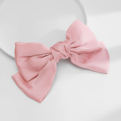 Cặp Tóc Đính Nơ Cánh Bướm Bản To Lục Satin Phong Cách Tiểu Thư KT13