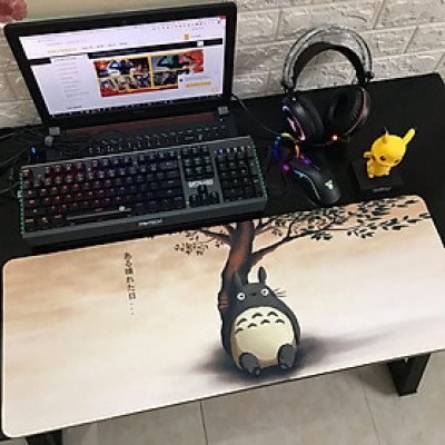 Miếng Lót Chuột, Bàn Di Chuột, mouse pad anime Totoro cỡ lớn (80x30x0.3) - Hàng chính hãng / Hàng nhập khẩu