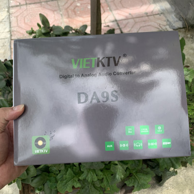 VietKTV DA9S - DAC giải mã âm thanh nghe nhạc chất lượng cao 24bit - Có khiển từ xa, bluetooth 5.0 - Chuyển đổi quang học sang AV - Hàng chính hãng