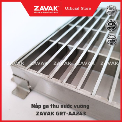 Rãnh Thoát nước vuông Inox 304 ZAVAK Grating GRT-AA243