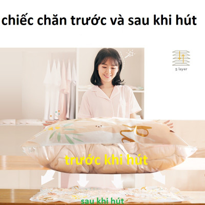 Túi Hút chân không đựng quần áo [MẪU MỚI 2024], túi đựng chăn màn mền gấp gọn, chống mốc.